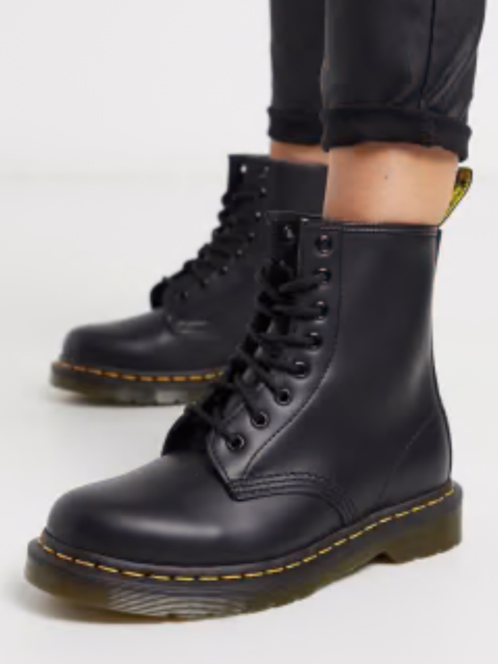 Dr. Martens 1460 Black Smooth 8-Eye Leather Boots Sz 6